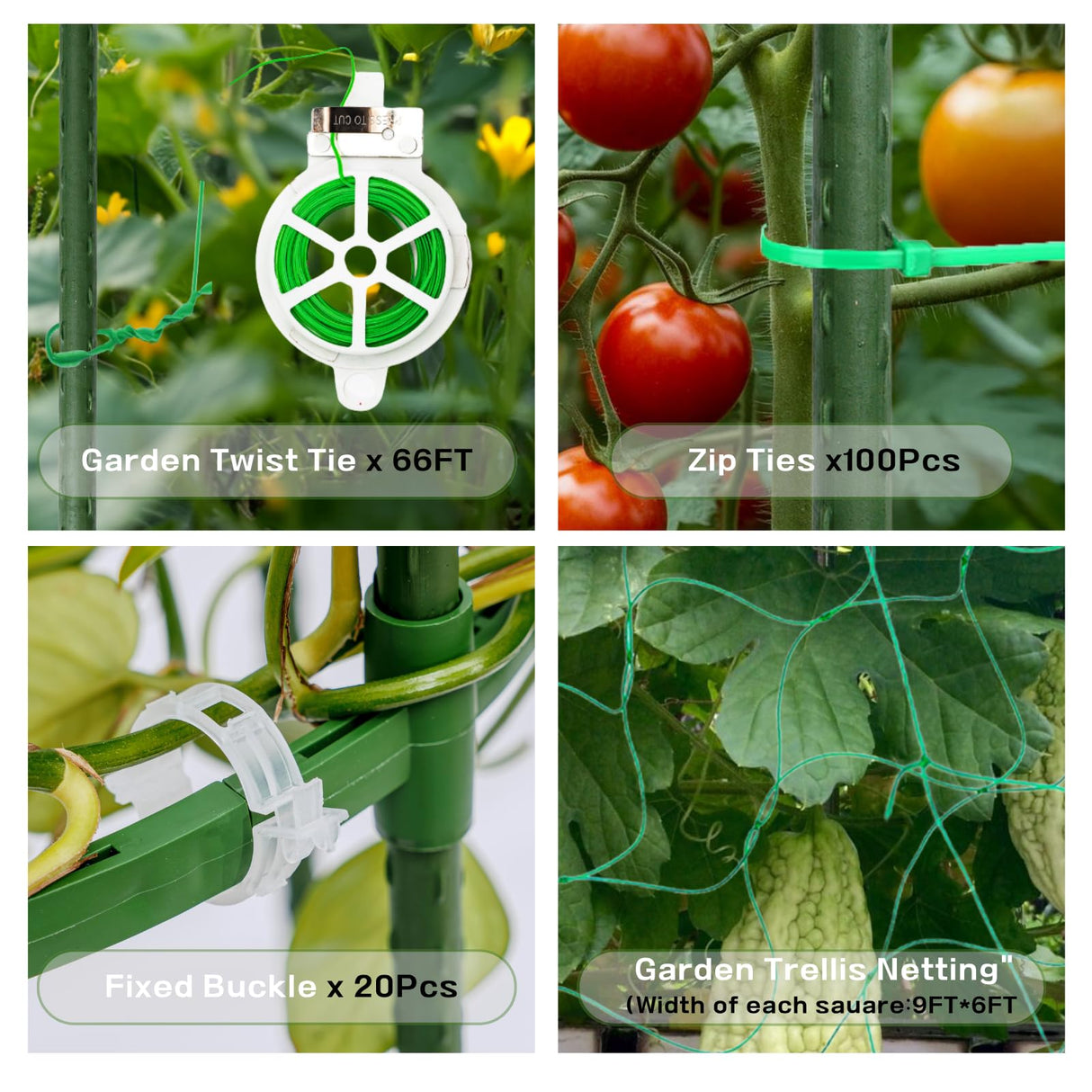 Cucumber Trellis for Raised Beds - Sturdy Arch Trellis for Peas, Beans & Climbing Plants | Outdoor Vegetable Support, Garden Trellis Kit (63" Lx30 Wx48 H)