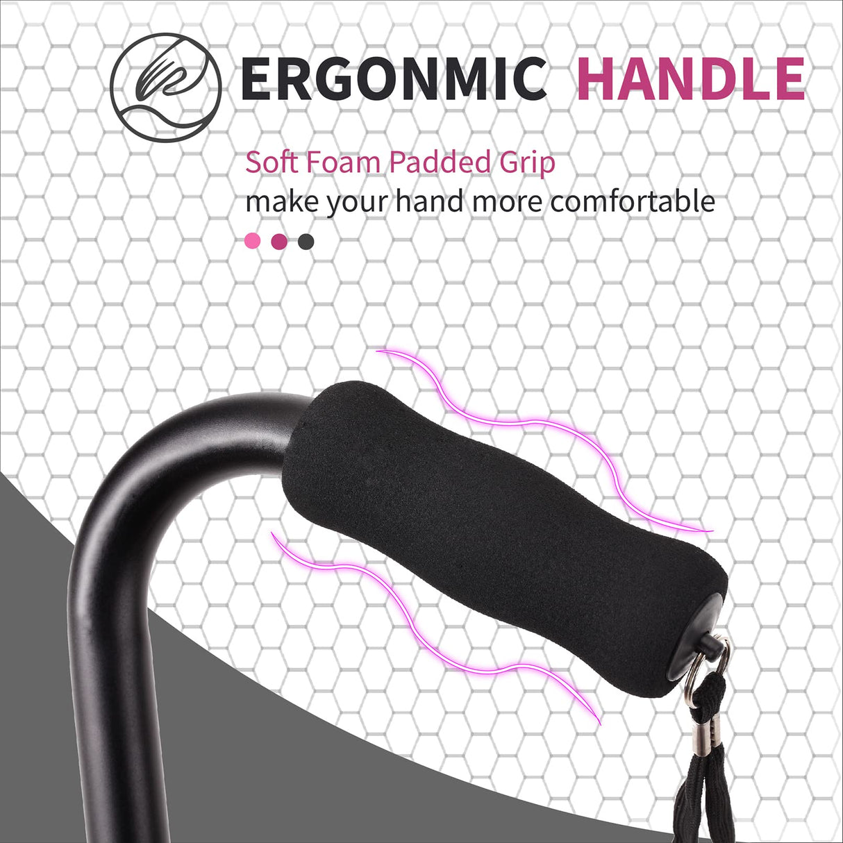 LIXIANG Walking Cane 3 in1 - Adjustable Lightweight Walking Sticks from 29-37 Inches,Balancing Mobility Aid for Men and Women