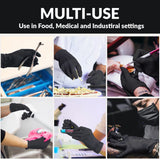 Klex Nitrile Exam Gloves - Medical Grade, Powder Free, Latex Rubber Free, Disposable, Food Safe (1000, Large)