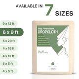 1Pk Recycled Cotton All Purpose Canvas Tarp Cover Painter Drop Cloth-6x9ft