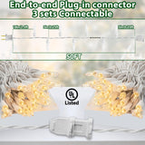 CXLHO Clear Christmas Lights 50FT 200 Incandescent Bulbs Warm White Mini Lights with White Wire for Christmas Tree, Garland, Thanksgiving, Wedding, Party, Home, Indoor & Outdoor Festival Decoration