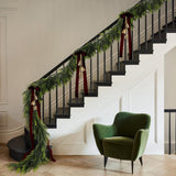 N&T NIETING 9FT Christmas Norfolk Pine Garland Real Touch Pine Artificial Garlands Faux Greenery Garland Winter Christmas Garland for Table Mantle Fireplace Indoor Outdoor Xmas Decorations (1 Pcs)