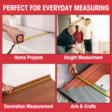 Tape Measure 25 ft, 5 Pack Bulk Easy Read Measurement Tape, Self-Locking Measuring Tape Retractable 1-Inch Wide x 25 ft