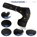 AIRE Shoulder Brace for Men and Women Recovery, Adjustable Shoulder Support for Rotator Cuff, AC Joint Pain Relief, Arm Sling for Injury, Perfect Fit Arm Compression Sleeve (One Size Regular)