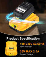 COOMYXIN DCB112 20V MAX Battery Charger Replacement for Dewalt Battery Charger, Compatible with Dewalt 12V-20V Battery
