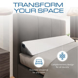 Kölbs Wedge Pillow Headboard, Flippable 2 Sided, Instantly Change Your Decor, Mattress Gap Filler Full Size