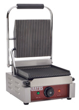 Kratos Commercial Electric Panini Sandwich Grill with Grooved Plates, 9" x 9" Cooking Surface, Commercial Countertop Panini Press, 120V, 1750W (29Y-017)