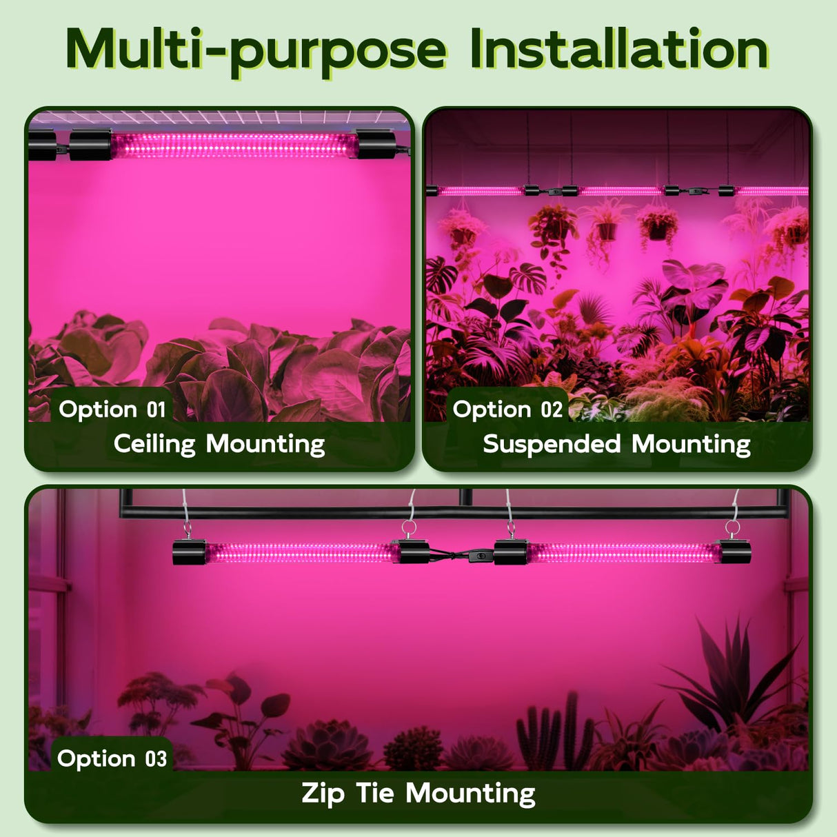 Hlite 16inch LED Grow Lights - Linkable Grow Lights for Indoor Plants