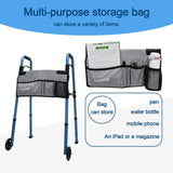 Loyoda Folding Walkers for Seniors,FSA/HSA Eligible Medical Walker 5'' Front Wheel Lightweight Walker with Storage Bag and Skis Glides Height Adjustable Aluminum Compact Standard Walker （Blue）