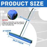 Suclain Tennis Court Squeegee 36 Inch PVA Foam Tennis Sponge Roller Lightweight Removes Water Quickly Clear Floors Tool for Tennis Basketball Sports Courts Garages(Blue,2pcs)