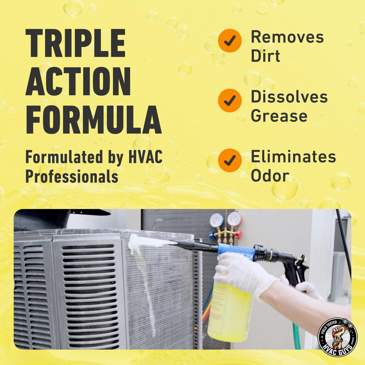 Leak Saver HD Power AC Coil Cleaner for All Condensers & Evaporators | No Rinse Evaporator Coil Cleaner | 4:1 to 10:1 Dilution Ratio - 1 Quart