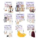 JMScape 53 Pairs Earrings Set for Women, Fashion Acrylic Tassel Gold Hoop Earrings Multipack Statement Pearl Earring Stud Pack, Hypoallergenic Drop Dangle Earrings for Valentine's Day Gift