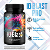 (3 Pack) IQ Blast Pro Capsules, IQ Blast Pro Official Capsules with All Natural Ingredients, IQBlast Advanced Brain Formula Multivitamin Health & Wellness Pills, Max Strength Supplement (180 Count)