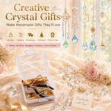 400 PCS Suncatcher Making Kit for Adults - Crystal Beads & Prism Accents with Hanging Cord, Adult Art Craft Supplies | Hanging Rainbow Maker for Home Window Garden Decor & Gifts