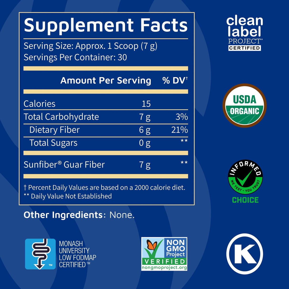 2 Pack Tomorrow's Nutrition, Sunfiber, Prebiotic Fiber Supplement for Digestive Health, Low FODMAP, Gluten-Free, Unflavored, 30 Servings