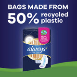 Always Ultra Thin Overnight Pads with Wings, Size 4, Overnight, 96 Count