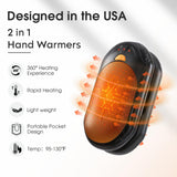 AI Hand Warmers Rechargeable 2 Pack, 20Hrs Long Safe Heat, AI Smart Chips Electric Hand Warmers, Portable Pocket Heater, Gifts for Christmas, Outdoor, Golf, Hunting, Camping Accessories