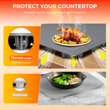 Warming Mat for Food | Max Temp 248℉,Fast Full-Surface Food Warmer with 8-Level Adjustable and Timer,Roll-Up & Portable Silicone Food Heating Pad with Child Lock,Electric Warming Tray for Buffet Party