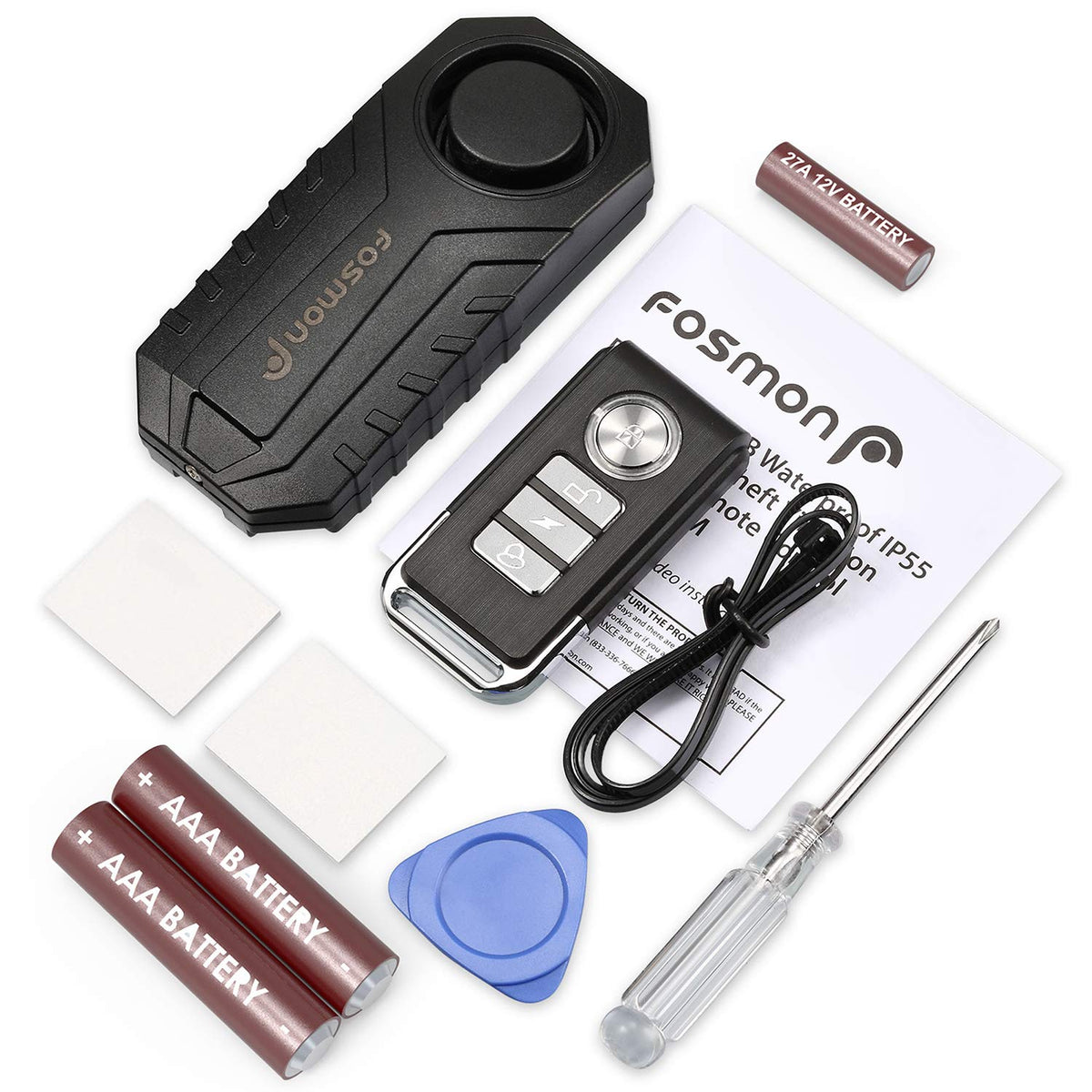 Motorcycle Sos Fosmon 113db Bike Alarm with Remote, Motion Sensor Bicycle SOS Alarm ...