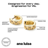 Ana Luisa Eden Gold Huggie Hoop Earrings - Mini 14K Gold Plated Hoops