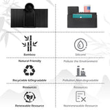 BAMBOOTRAY Couch Cup Holder Tray, 3 in 1 Large Couch Arm Table,Bamboo Sofa Clip on Tray Table with 360° Ratated Phone Holder for Couch,Armrest Tray for Drink,Snacks,Remote,Phone