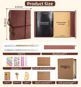 ALKALO Scrapbook Photo Album 100 Pages, 60 Pages Self Adhesive+40 Pages Kraft Paper DIY Photo Book for 2x3 3x5 4x6 5x7 Pictures, Leather Memory Book for Wedding Baby Family Travel Birthday Christmas