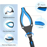 Grabber Reacher Tool - Foldable Gripper and Reaching Tool - Heavy Duty Pick Up Stick Grabbers for Seniors, Trash, Surgery Recovery Must Haves Gifts, 32” Picker Upper Grabber (Blue)