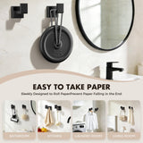 5-Pieces Matte Black Bathroom Hardware Accessories Set, SUS304 Stainless Steel Bath Towel Bar Set, Towel Racks for Bathroom Wall Mounted.