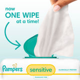 Pampers Sensitive Baby Wipes, Unscented, Fragrance Free, Clinically Proven, Water Based, Hypoallergenic, Multi-Use, Hand Wipes, 1008 Wipes Total (18X Flip-Top Packs)