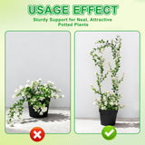 6 Pack Plant Trellis for Hoya Pothos, 3 U-Shaped & 3 Round Indoor Plant Trellis, Rustproof Acrylic Climbing Plant Support for Vines Flowers Potted Plants