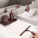 Hiware All-Purpose Shower Squeegee for Shower Doors, Bathroom, Window and Car Glass - Bronze, Stainless Steel, 12 Inches