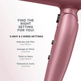 Conair Hair Dryer with Diffuser and Folding Handle, Travel Friendly Hair Dryer, Radiance Boost Blow Dryer for Less Frizz, More Shine, and Irresistibly Silky Hair, Includes Diffuser and Concentrator