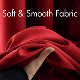 MIULEE Christmas Blackout Curtains 84 Inches Long for Bedroom Living Room Thermal Insulated Room Darkening Grommet Top Solid Light Blocking Drapery Set of 2 Window Panels Red