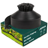 JERIA 4 Inch Tall 66 FT Garden Edging Kit with 90pcs Spikes, Plastic Edging for Landscaping