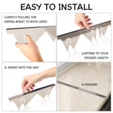 Xaogogo Stainless Steel Stove Gap Covers (2PCS), Stove Gap Filler, Stove Guard for Kitchen Oven Counter Side Gap, Range Trim Kit, Easy Clean and Heat Resistant, Adjustable Length 13.8" to 27.5"