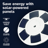 Deneve Deluxe Solar Powered Flagpole Lamp – Dusk to Dawn 12+ Hours, 26 LED, 1300 Lumen Outdoor Lighting for American Flag, Garden Decor, House Decor, 100% Coverage Silver Model