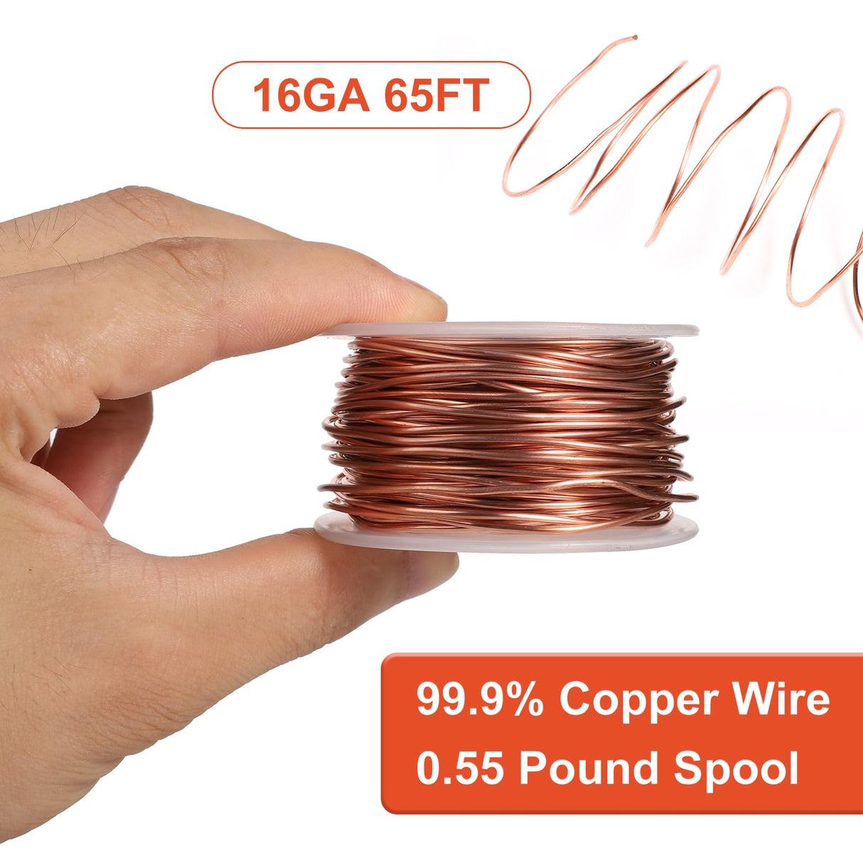 Electroculture Gardening Antenna, 65 Feet Pure Copper Wire Electroculture Garden Stake Copper Rod Coil Bare 16 Gauge 99.9% Soft for Growing Plants and Vegetables