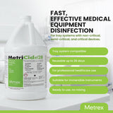 Metrex MetriCide 28 High-Level Sterilizing & Disinfecting Solution – 2.5% Glutaraldehyde, Reusable Up to 28 Days, Disinfectant Cleaner for Heat-Sensitive & Immersible Medical Instruments – 1 Gallon