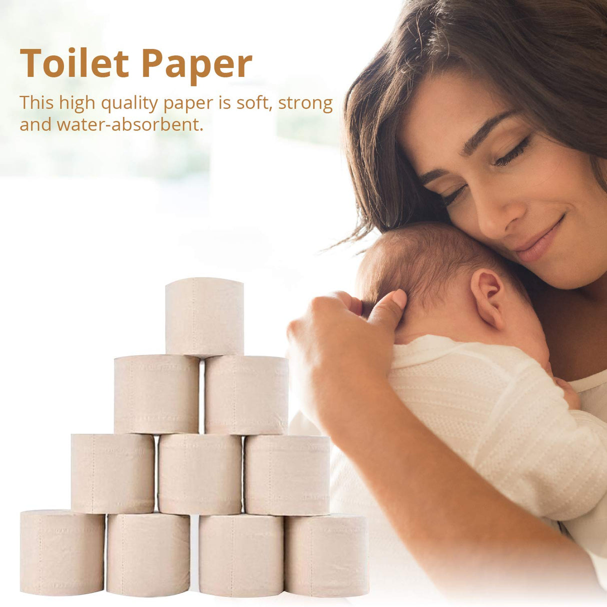 Elvissmart Bamboo Toilet Tissue, 3-Ply, 250 Sheets per Roll, Pack of 40 – Strong and Flexible, Tree-Free, Septic Safe, Natural and Gentle for Comfortable Daily Use