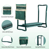 Gzdisbek Garden Kneeler and Seat, Portable Foldable Gardening Kneeling Bench Stool with Tool Pouch and EVA Foam Kneeling Pad, Gardening Gifts for Women, Men, Gardeners, Seniors