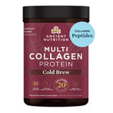 Ancient Nutrition Hydrolyzed Collagen Peptides Powder, Cold Brew Multi Collagen Protein for Women and Men, 40 Servings, Supports Skin and Nails, Gut Health, 17.5 oz