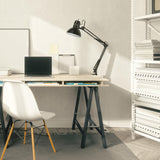 Globe Electric 56963 31.5" Multi-Joint Desk Lamp with Metal Clamp, Black, On/Off Rotary Switch on Shade, Partially Adjustable Swing Arm, Home Essentials, Reading Light, Office Décor