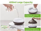 InnoGear 400ml Aromatherapy Essential Oil Diffuser 10 Oils Gift Set, Dark