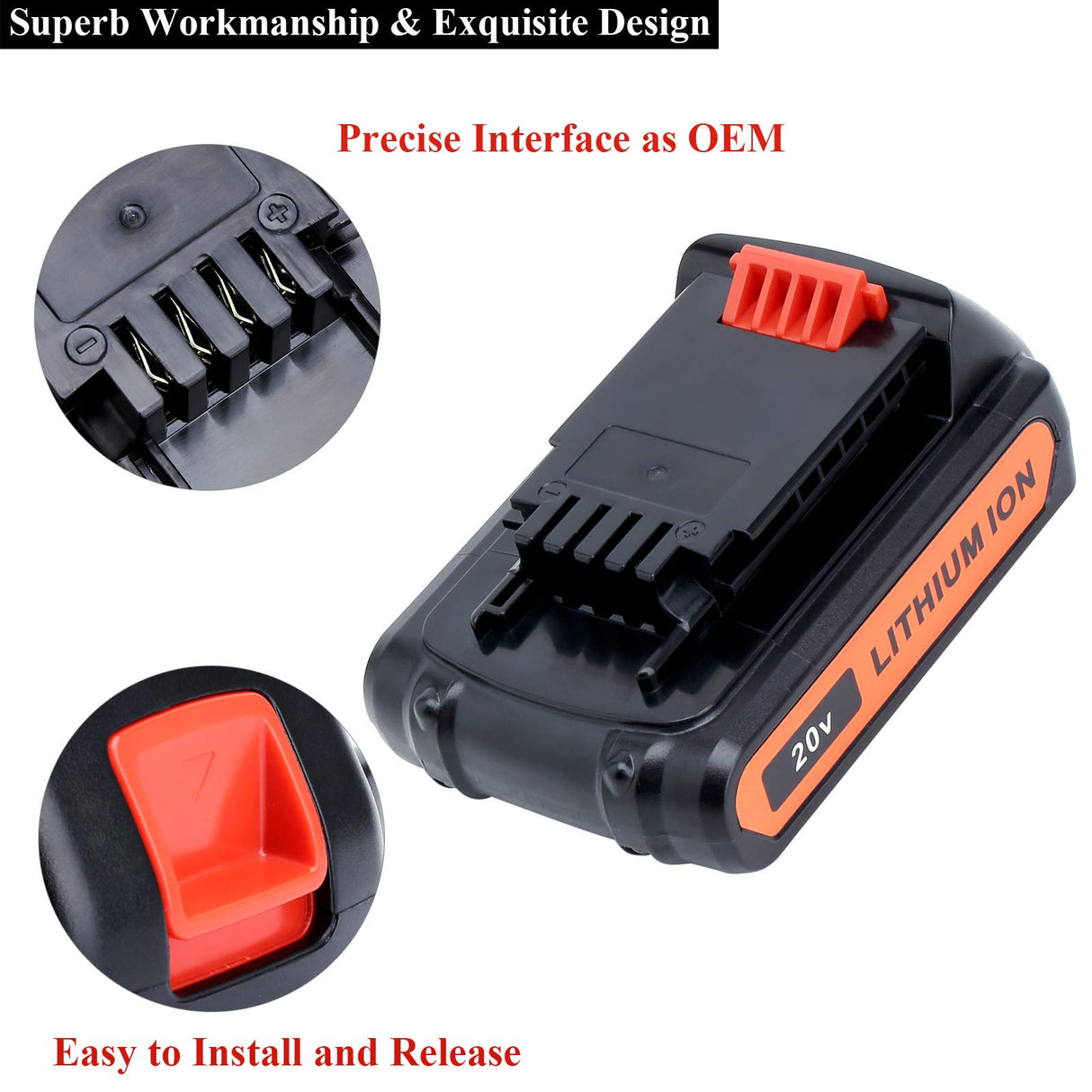Lasica 2Pack 4.0Ah 20V MAX LBXR20 Compatible with Black and Decker Weed Eater 20V Battery LB2X4020 LBXR2020-OPE LBXR20-OPE2 LBXR20B-2 LB2X3020-OPE LBXR20BT 20 Volt Max Outdoor Cordless Power Tools