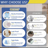 240 Count 4 Gallon Small Trash Bags Drawstring 1.1 Mil - White Garbage Bags Unscented for Bathroom, 15 Liter Thick Plastic Wastebasket Liners for Toilet Home Office and Bedroom