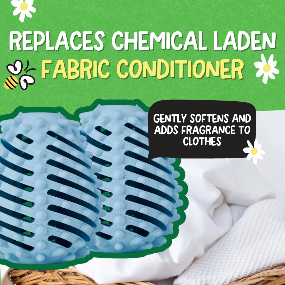 Ecoegg EEDE40FL Fresh Linen Scent Dryer Ball Solid 2 pk, 40, 2 Piece