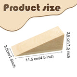 6 Pcs Wooden Door Stopper Wedge Non Slip Firefighter Wood Door Stopper Wedge for Most Surfaces Solid Block