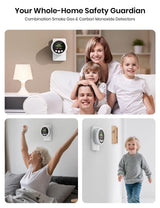Carbon Monoxide Detectors, 5-in-1 Smoke Detector, Travel Carbon Monoxide Detector, Natural Gas Detector Combustible Gas Detector, and Temp/Humidity Detectors, Real Time Display