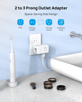 TROND Outlet Extender with 6 Inch Cord - Multi Plug Wall Outlet with PD 20W USB C Plug Adapter, Ultra Short Extension Cord, 3 Way Power Splitter for Bathroom Kitchen Office Dorm Travel Essentials