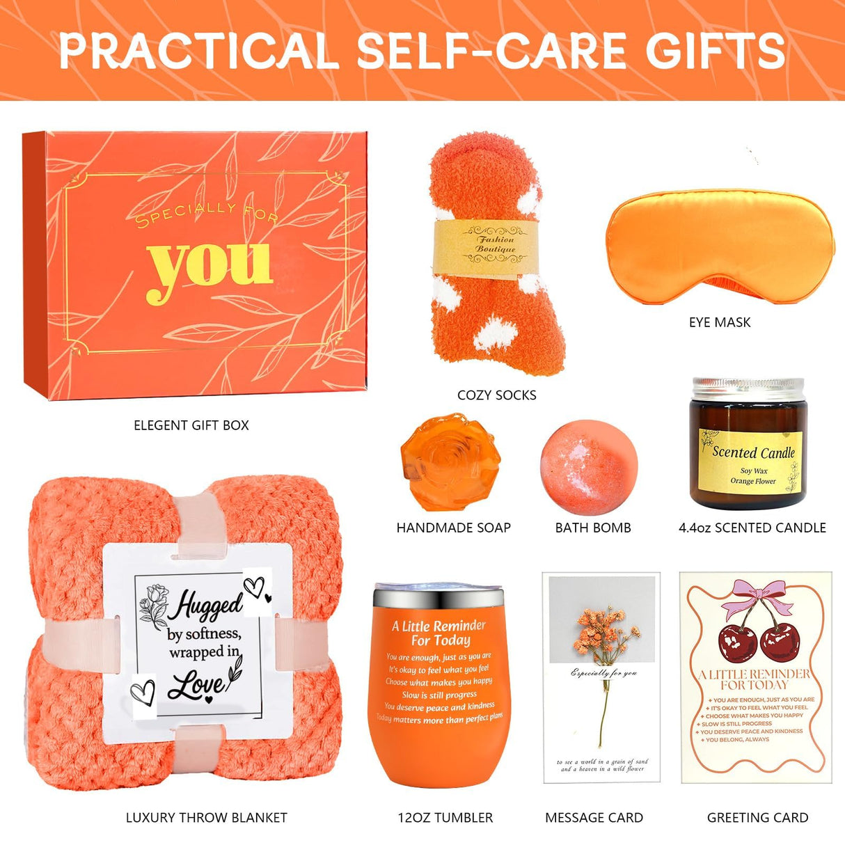 Fall Gift Basket - Halloween Boo Basket, Cozy Pumpkin Spice Self-Care Spa Gift Box, Autumn Thanksgiving Birthday Christmas Gifts for Mom, Sister, Friends (Standard)